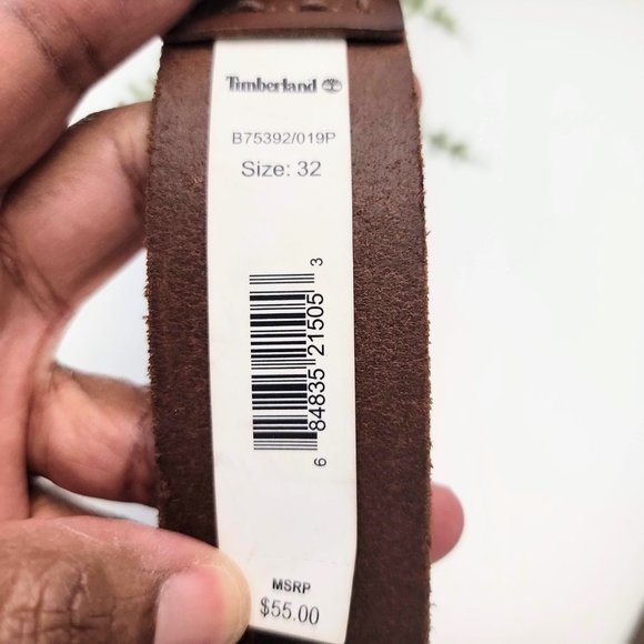 B753929p Mens Brown Leather Belt Size 